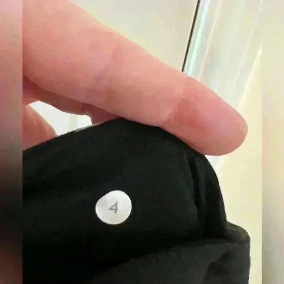 Lululemon Athletica Black Capris with Black/White Striped Lining- Size 4- EUC - Picture 4 of 4